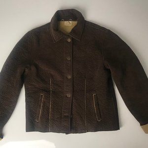 Tsunami Brown Faux Suede Woman's Jacket Size Small